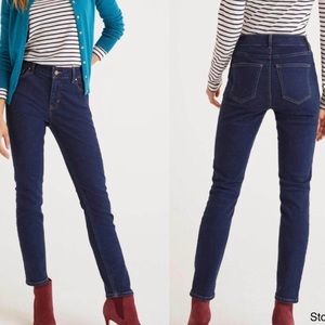 Boden Skinny Ankle Jeans 99% Cotton Med Wash Denim 10.5” Rise 29” Inseam 8R EUC